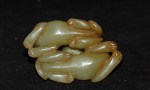 Antikes paar Foo Hunde / Dogs in russet Jade